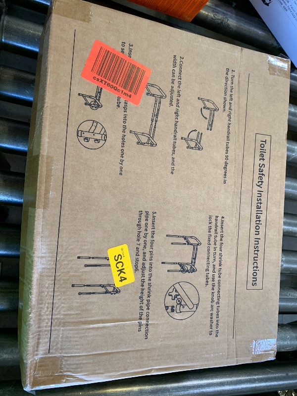 Photo 1 of Lianjindun Toilet Safety Rails, Adjustable Toilet Frame for Elderly, Seniors, Handicap & Disabled, Foldable Handicap Toilet Handles Fit Any Toilets (Gray)