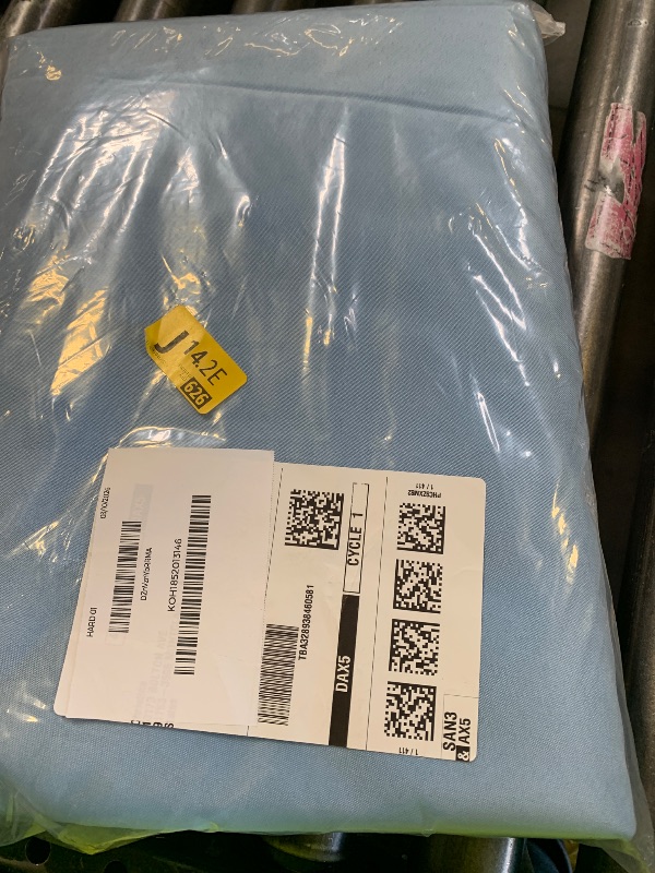 Photo 1 of Fokitut 2 Pack Waterproof Round Tablecloth, 120 Inch, Stain Resistant and Wrinkle Polyester Table Cloth, Fabric Table Cover for Kitchen Dining, Wedding, Party, Holiday Dinner-Blue Mist