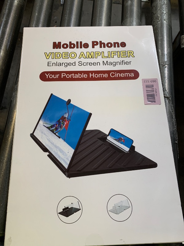 Photo 1 of 20 inch Screen Magnifier for Smartphone,3D HD Screen Expanders for Movies, Videos, and Gaming, Screen Magnifier with Adjustable Angle Design Amplifier Desktop Magnifying for Seniors Reading(Black)