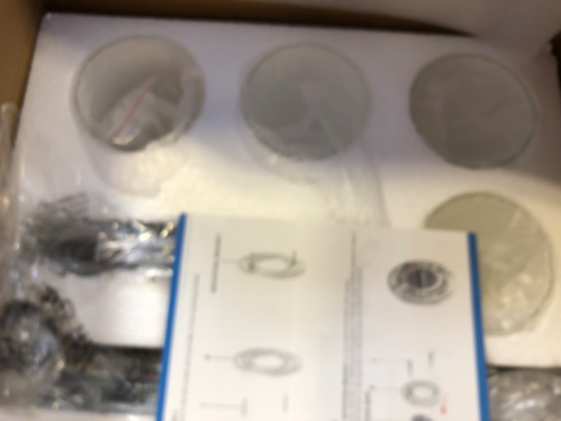 Photo 1 of Esfos 4-Light Modern Vanity Light Fixtures Over Mirror, Chrome Bathroom Light Fixtures, Vanity Lights, Wall Sconce with Clear Glass Shade for Bathroom, E26 Base