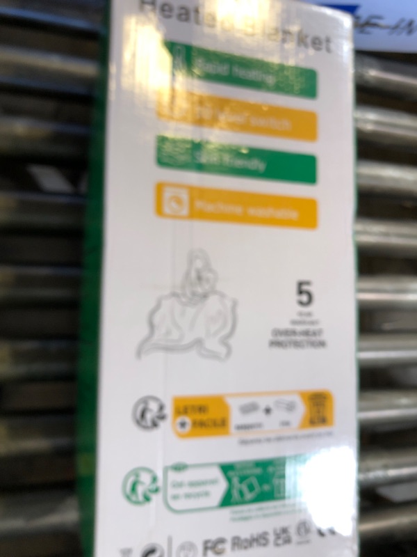 Photo 1 of Electric Heated Blanket Queen Size 84''x90'' - Dual-Control Heating Blanket, Soft & Warm Flannel 10-Level Temperature Control, 8 Hours Auto Off, Rapid Heating & Overheat Protection