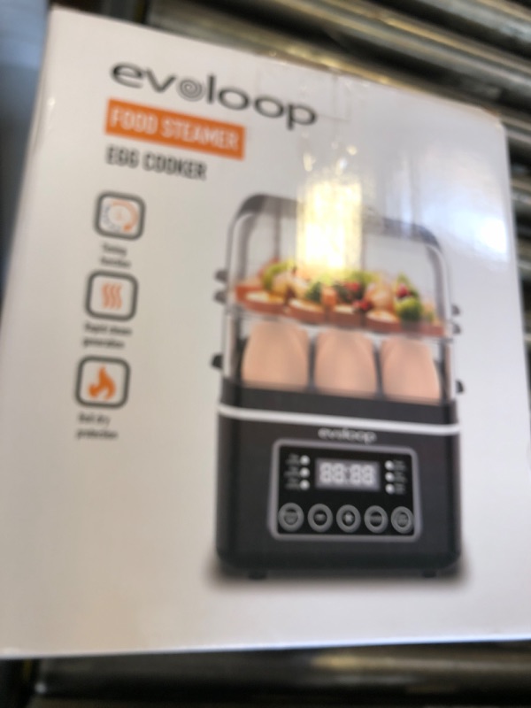 Photo 1 of 2 Tiers Electric Food Steamer for Cooking, 4 QT Digital Multi Vegetable Steamer with BPA-Free Stackable Baskets, Rapid Egg Cooker Egg Steamer with Auto Shut-Off, Ideal for Veggies, Seafood, Rice