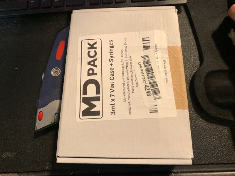 Photo 1 of 3ml Vial Storage Case – Fits GLP-1, Insulin, Peptide, and TRT Supplies – Holds 7 Vials with Syringe & Alcohol Wipe Compartment – Travel & Fridge Safe Organizer