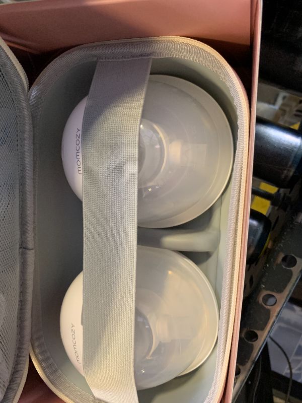 Photo 1 of Momcozy M5 Smart APP Controlled Wearable Breast Pump, Hands-Free Wireless Electric Pump, 3 Modes 9 Suction Levels, BPA-Free, Portable Lightweight, 24mm Flange, 2-Pack Cozy Red