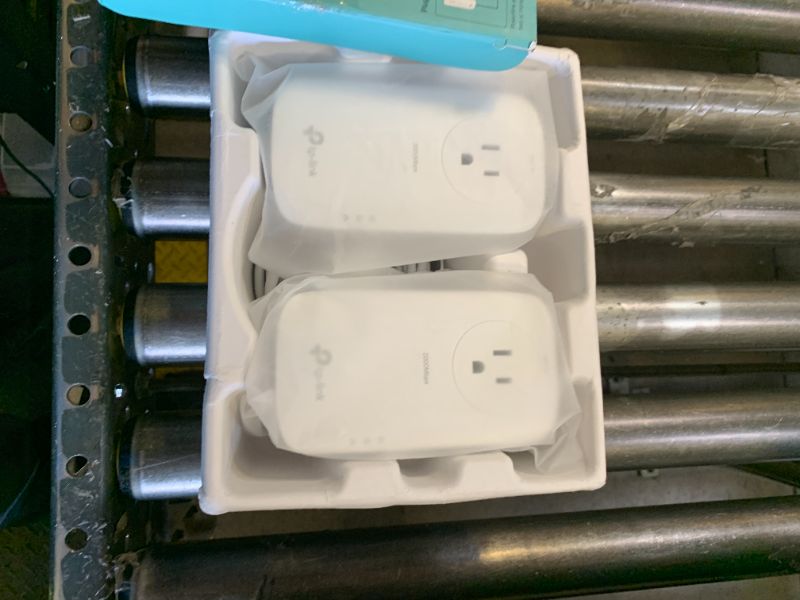 Photo 1 of TP-Link AV2000 Powerline Ethernet Adapter TL-PA9020P KIT - Powerline Network Adapter, Passthrough, 2x2 MIMO, 2 Gigabit Ports, Ethernet Over Power, Plug Pair & Play, Power Saving, Free Expert Help