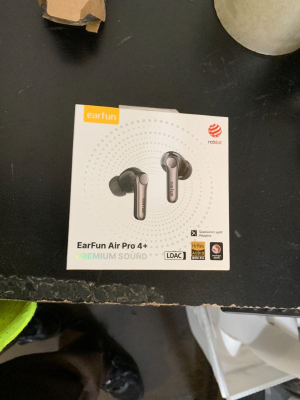 Photo 1 of EarFun Air Pro 4+ Adaptive Noise Cancelling Wireless Earbuds, Qualcomm aptX Lossless, Dual Drivers, Translation Earbuds, Snapdragon Sound, 6 Mics AI Clear Calls, Hi-Res Sound, LDAC, Bluetooth 6.0, 54H