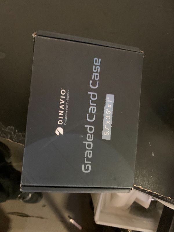 Photo 1 of Dinavio Crafthouse PSA Graded Card Display Acrylic Case for Standard PSA and CGC Slabs - Slab Case - PSA Card Case - Graded Card Display Case - Updated Dimensions - Stand Included (Black Border)