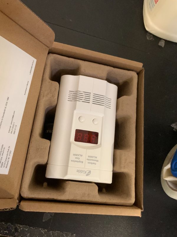 Photo 1 of Kidde Carbon Monoxide Detector, Propane, Natural, Methane, & Explosive Gas Alarm, Plug-in Wall with 9-Volt Battery Backup, Digital LED Display