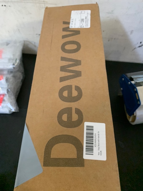 Photo 1 of Deewow Step Stool with Handle for Elderly, Medical Step Stool with Adjustable Handle and Legs for Seniors, for Bedside/Bathtub/Car, Stainless Steel Anti-Slip Step Stool for 400lbs