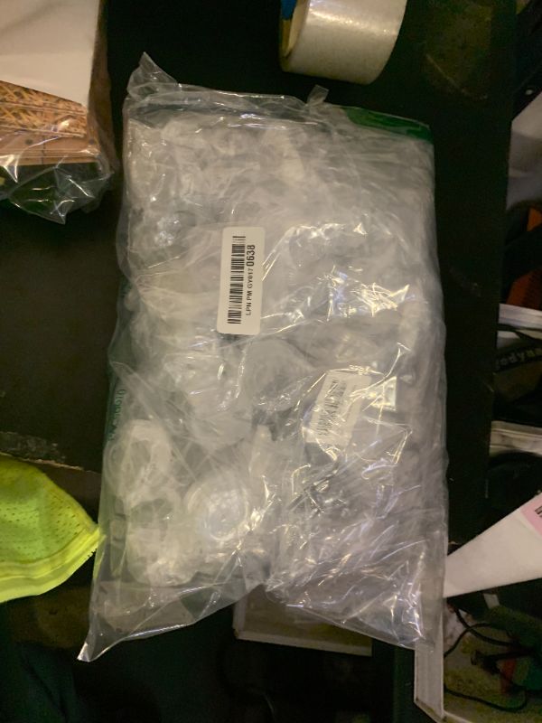 Photo 1 of 100 Count 10g Sample Jars with Lids Makeup Jars Plastic Lip Scrub Containers TSA Approved Cosmetic Containers for Traveling - Clear