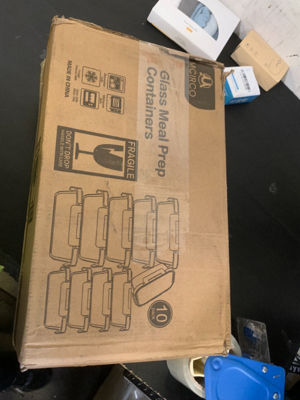 Photo 1 of [10-Pack] Glass Meal Prep Containers with Lids, MCIRCO Food Storage Containers with Snap Locking Lids, Airtight Lunch Containers, Microwave, Oven, Freezer and Dishwasher