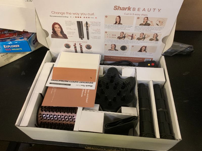 Photo 1 of Shark Hair Dryer | FlexStyle Hair Styling System | Portable & Powerful Blow Dryer Brush | Hair Curler & Volumizer | 6 Styling Tools Included | Best for All Hair Types | Black | HD440BK