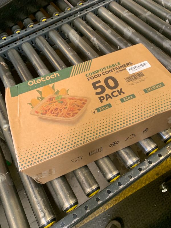 Photo 1 of 100 Piece (50 Pack) Meal Prep Containers with Lids, 28 oz Cornstarch Food Storage Containers Plant-based Lunch Box for Salad,BPA Free Plastic Take Out Containers Microwave and Freezer Safe