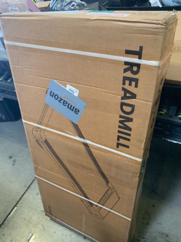 Photo 1 of Walking Pad Treadmill with 15% 12-Level Auto Incline & UI Screen, Trisomy 3.5HP Foldable Under Desk Treadmill with Bluetooth Speaker, Portable Treadmills for Home Office 450LBS, Remote, RGB Light