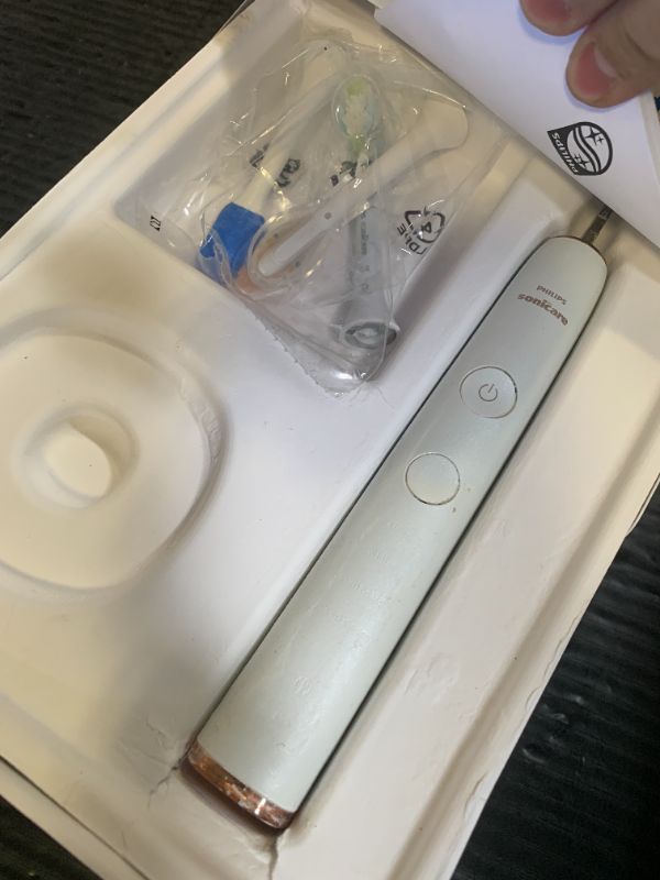 Photo 1 of Philips Sonicare DiamondClean Smart 9500 Electric Toothbrush, Sonic Toothbrush with App, Pressure Sensor, Brush Head Detection, 5 Brushing Modes and 3 Intensity Levels, Rosegold, Model HX9923/61