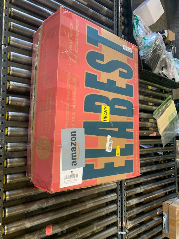 Photo 1 of ELABEST X100 Ergonomic Mesh Office Chair with Footrest, Big and Tall Hone Desk Chair with 5D Flip-Up Arms, Adjustable 3D Lumbar Support,Gaming & Executive Computer Chairs (Cybernetic Pulse)