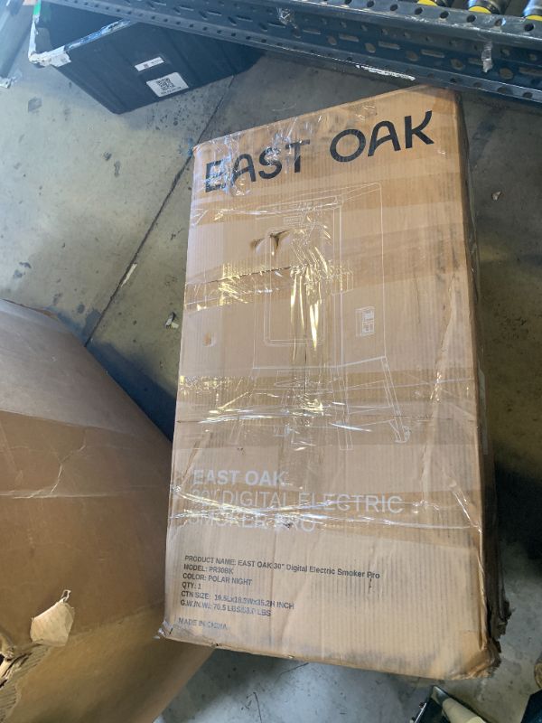 Photo 1 of EAST OAK Ridgewood Pro 30" Electric Smoker Built-in Meat Probe & Elevated Stand for Outdoors Up to 6× Longer Smokes, Adjustable Side Chip Loader Smoke with 725 sq in Cooking Area, Night Blue