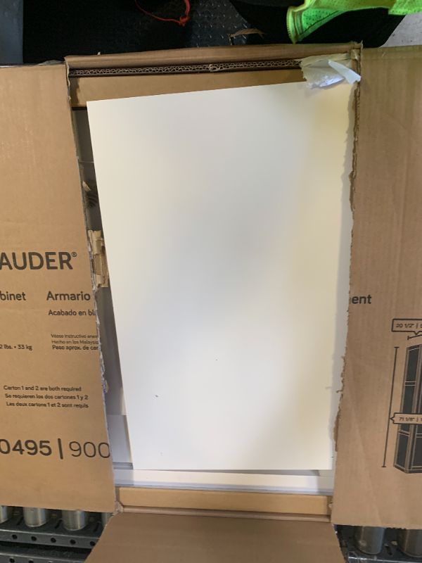 Photo 1 of *FOR PARTS* Sauder Select Multipurpose Bedroom Armoire Wardrobe Closet Pantry Storage Cabinet with Storage Drawers and Hanging Rail, in Soft White finish *FOR PARTS*