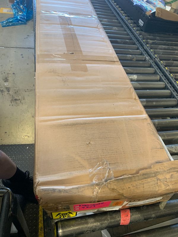 Photo 1 of Driftalia LED King Size Bed Frame with 2 Storage Drawers, Upholstered King Bed Frame with Headboard and Charging Station, No Box Spring Needed, Easy to Assembly-Dark Grey