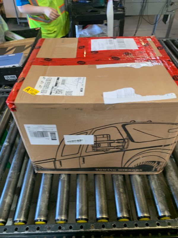 Photo 1 of OCPTY Tow Mirrors Power Heated Left Driver Right Passenger Side Towing Mirrors Fit For 2015-2019 For Ford For F150 Pickup Truck With Turn Signal Light With Black Housing Manual Folding