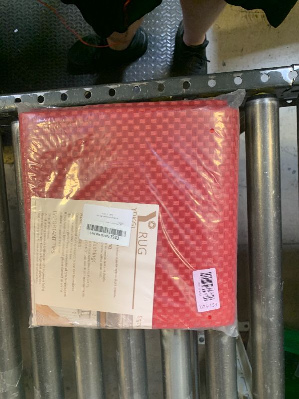 Photo 1 of YDKGL 3x5 ft Area Rug Entryway Runner Rug Non Slip Washable, Boho Woven Kitchen Runner Rugs Door Mat Entry Rugs Carpet for Indoor Foyer Backdoor Hallway Floor Bedroom Living Room, Red