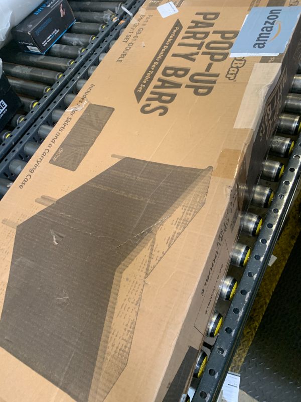 Photo 1 of GoBar Portable Double Bar Table Set - Mobile Bartender Station for Events - Includes Carrying Case - Standard or LED