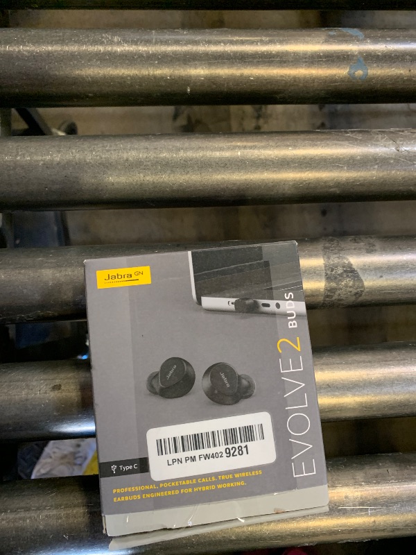 Photo 1 of Jabra Evolve2 True Wireless Earbuds - in-Ear Bluetooth Earbuds with Active Noise Cancellation MultiSensor Voice Technology - Certified to Work with Your Virtual Meeting Apps - Black
