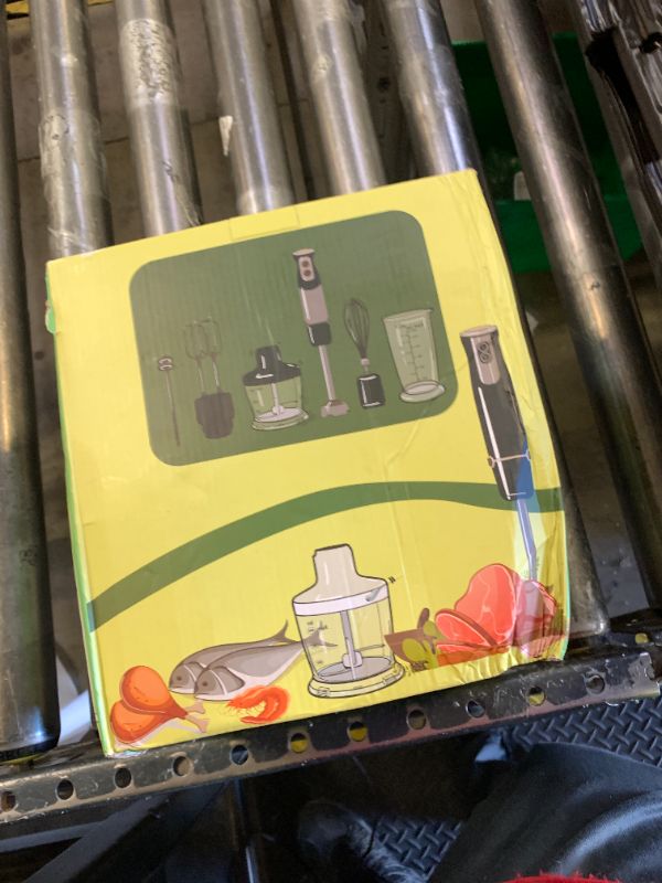 Photo 1 of 1000W 6-in-1 Immersion Blender Handheld, 12 Speed Hand Blender with 600ml Mixing Beaker, 500ml Chopper, 304 Stainless Steel Blades, Whisk, Milk Frother For Soup, Smoothie, Sauce, Pureel