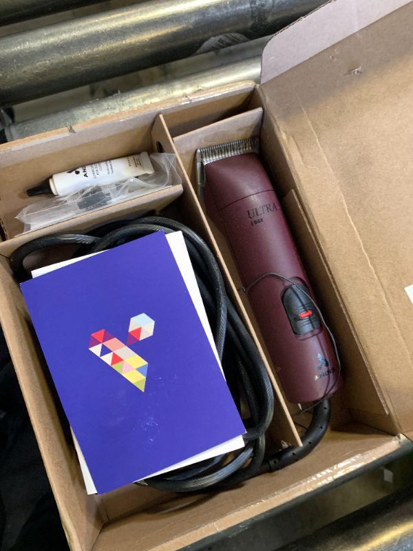 Photo 1 of Andis Professional UltraEdge Super 2-Speed Detachable Blade Dog/Pet Clipper, Rotary Motor with Shatter-Proof Housing, Runs Calm & Silent, 14-feet Cord, for All Dog Coats & Breeds, 120 Volts, Burgundy