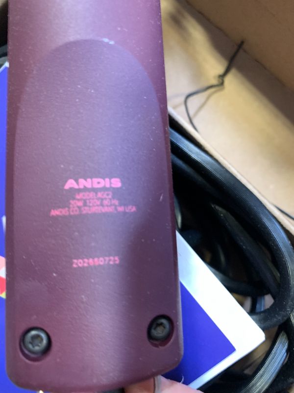 Photo 1 of Andis Professional UltraEdge Super 2-Speed Detachable Blade Dog/Pet Clipper, Rotary Motor with Shatter-Proof Housing, Runs Calm & Silent, 14-feet Cord, for All Dog Coats & Breeds, 120 Volts, Burgundy