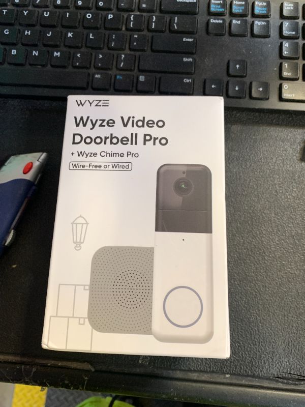 Photo 1 of Wyze Wireless Video Doorbell Pro (Chime Included) with Easy-to-Use Design, 1440 HD Video, 1:1 Head-to-Toe View (1:1 Aspect Ratio), 2-Way Audio, Night Vision