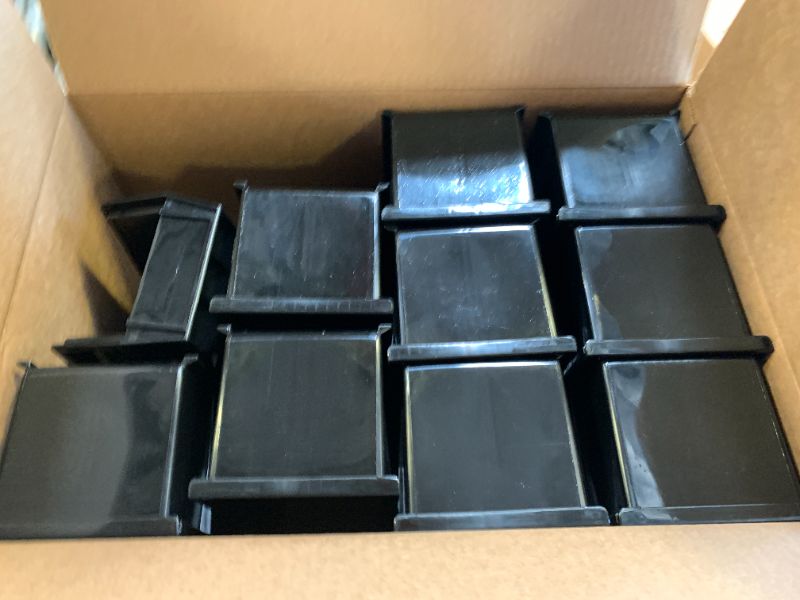 Photo 1 of Hudson Exchange 14.5 x 5 x 5" (10 Pack) Plastic Nesting Storage 12” Shelf Bin Container -Black