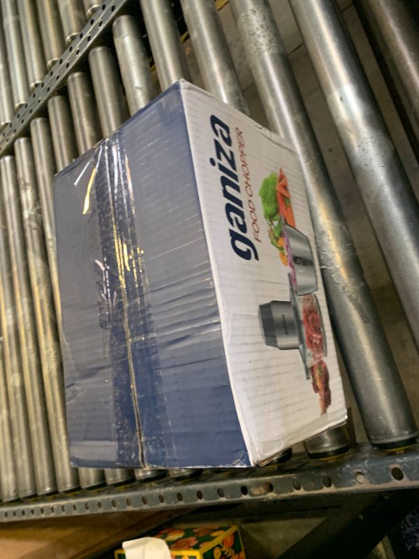 Photo 1 of GANIZA Food Processors, Electric Food Chopper with Meat Grinder & Vegetable Chopper - 2 Bowls (8 Cup+8 Cup) with Powerful 450W Copper Motor - Includes 2 Sets of Bi-Level Blades (Grey)