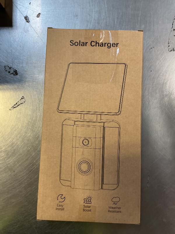 Photo 1 of Solar Charger Compatible for Ring Video Doorbell (2020 Release) Micro-USB Port Charging, QIBOX Adjustable Solar Panel Mount, Efficient Solar Charger for Doorbell Camera
