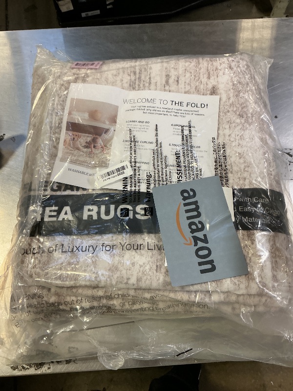 Photo 1 of Soalmost 6x9 Area Rug for Living Room Washable 6x9 Rug Non-Slip Modern Rugs for Bedroom Dining Room Ultra-Thin Indoor Brown Rug