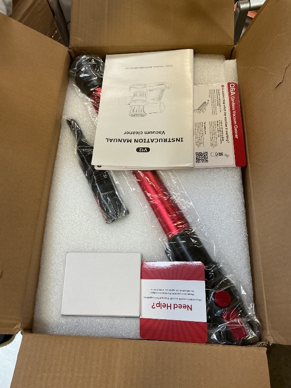 Photo 1 of Comvtu Cordless Vacuum Cleaner for Home, 80,000PRM Powerful 4 in 1 Lightweight Stick Vacuum with 2 Adjustable Suctions, Max 40 Mins Runtime, 2600mAh Rechargeable Vacuum Cleaners (Rave Red)