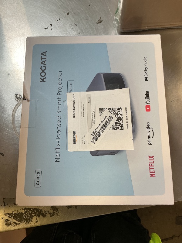 Photo 1 of [Short Throw/Built in Apps] Projector 4K with WiFi and Bluetooth, 2000ANSI TOF Auto Focus Keystone Smart Projector for Dolby Audio Home Theater Movie, Kogata Outdoor Projector Portable Ceiling Gray