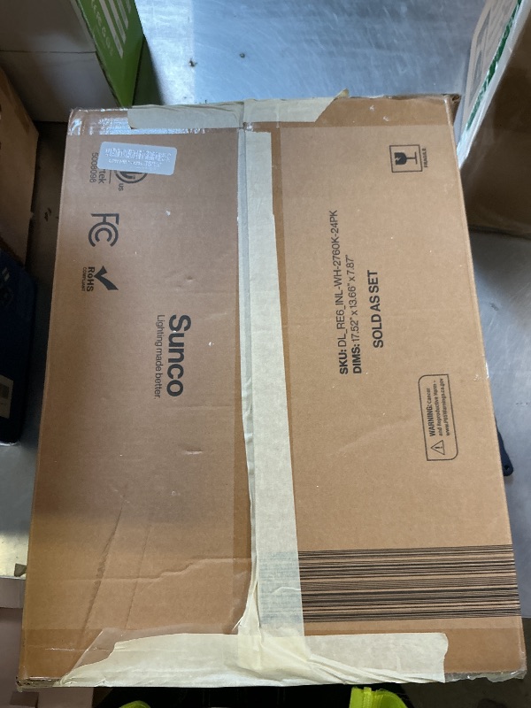 Photo 1 of Sunco 24 Pack 6 Inch Recessed Light with Night Light, LED Can Lights Retrofit Lighting, 1000 LM, 12W, Selectable CCT 2700K/3000K/4000K/5000K/6000K, Dimmable, Damp Rated ETL