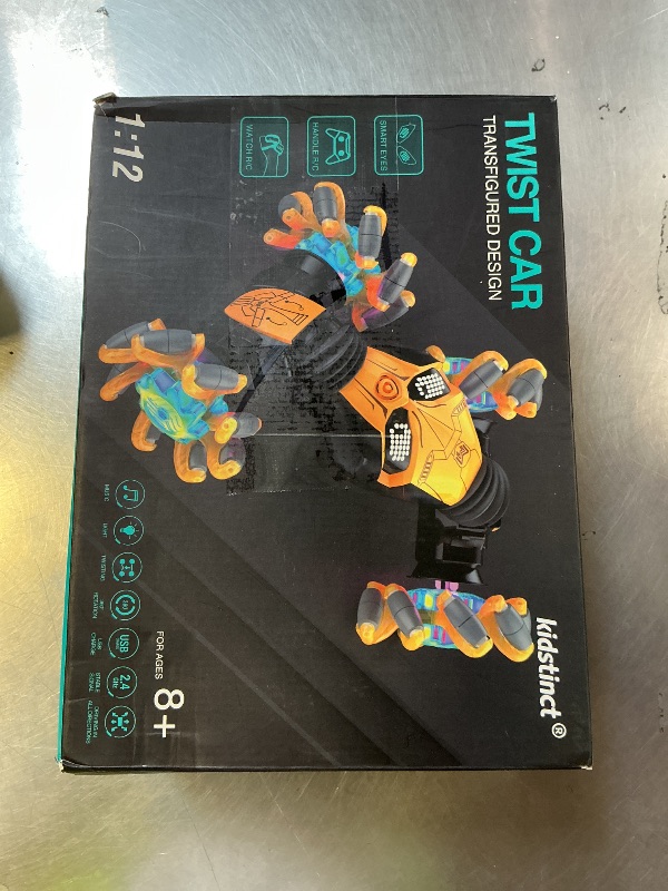 Photo 1 of 1:12 Gesture Sensing RC Stunt Car, 4WD Hand Controlled Remote Control Twist Cars with Light & Music, 360° Rotate Transform Drift, Gifts for 6-8-12 Kids Age 6 7 8 9 10 11 12 Yrs Old?