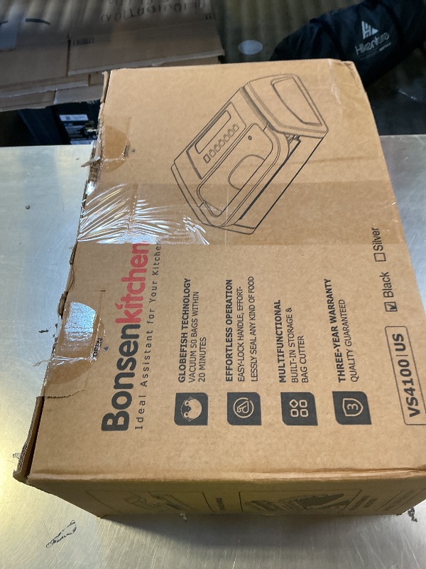 Photo 1 of Bonsenkitchen Vacuum Sealer Machine, Globefish Technology for Perfect Vacuum Sealing, Powerful Low-Noise Food Vacuum Sealer with Easy Handle Design, Built-in Cutter & Bag Storage, 1 Bag Roll & 10 Bags