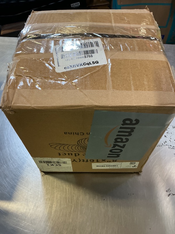 Photo 1 of 16FT Ducting Hose 8IN PVC Flexible Duct Hosing with Adjustable Rope S Hook & Steel Support for Utility Blower Exhaust Fan (8''x16ft)