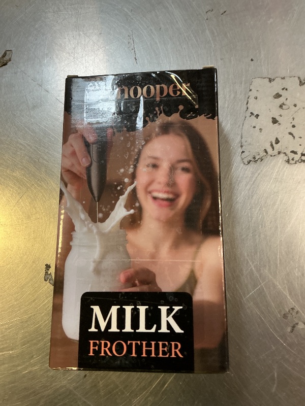 Photo 1 of Dynooper Electric Milk Frother Handheld: coffee frother rechargeable 3 in 1 - LED Display, Wireless Charging - 3 Speeds, Stainless Steel Whisk for Latte, Cappuccino - Jet Black