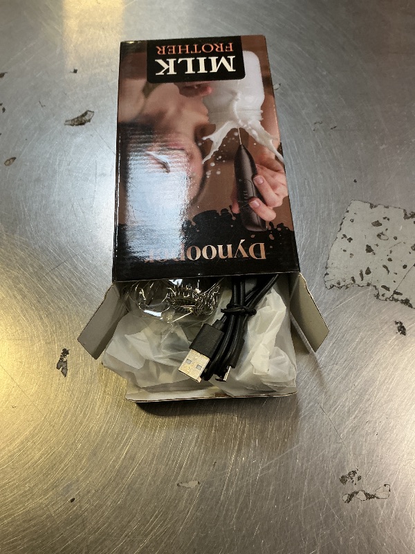 Photo 1 of Dynooper Electric Milk Frother Handheld: coffee frother rechargeable 3 in 1 - LED Display, Wireless Charging - 3 Speeds, Stainless Steel Whisk for Latte, Cappuccino - Jet Black