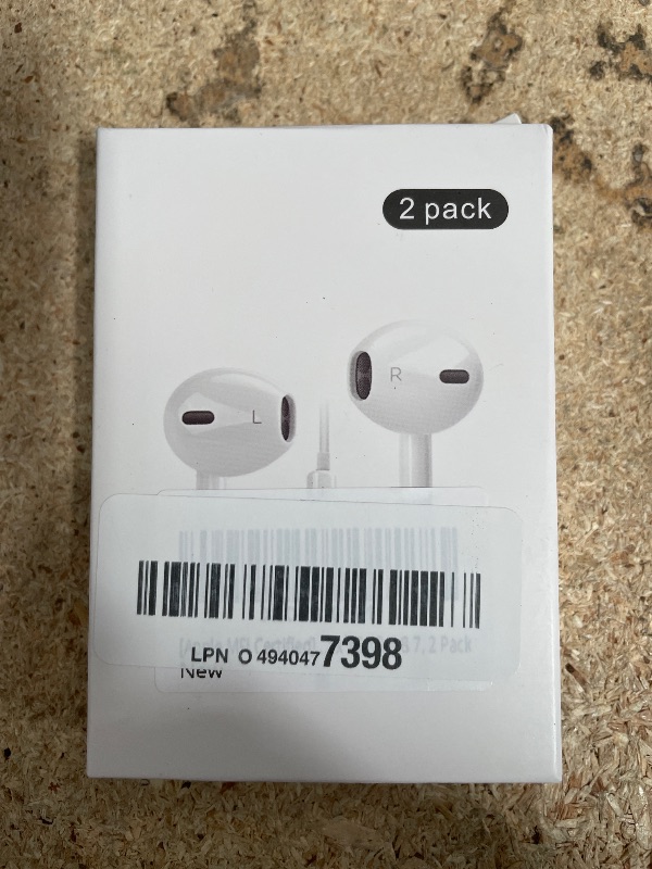 View 2 of [Apple MFi Certified] for iPhone Headphones Wired Earbuds/Earphones with Built-in Microphone & Volume Control HiFi Stereo Nosie Reduction Compatible for iPhone 14 13 12 11 Pro Max XS XR X 8 7, 2 Pack