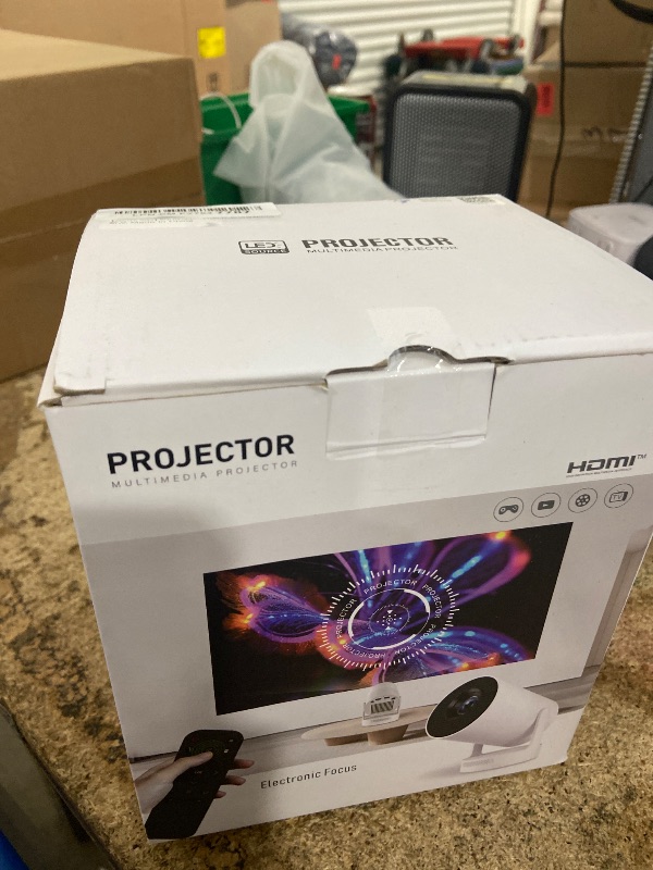 Photo 1 of [Electric Focus]Mini Portable Projector with 4K Support, Bluetooth 5.4 WIFI6, 5watt Sound Base Speaker, 260 ANSI, Android 11, 210° Rotation , Auto Keystone Correction Video Projector HY300 PLUS