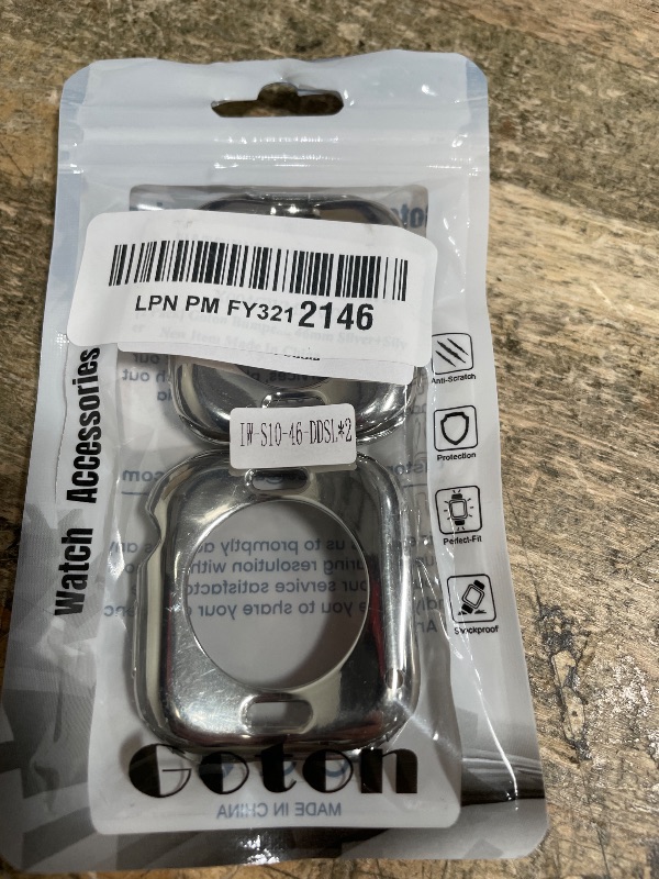 Photo 1 of [2 Pack] Goton Bumper Case for Apple Watch 46mm, [No Screen Protector] Slim Soft TPU Shockproof Case Cover Bumper Protector Accessories for iWatch Series 11 Series 10, 46mm Silver+Silver