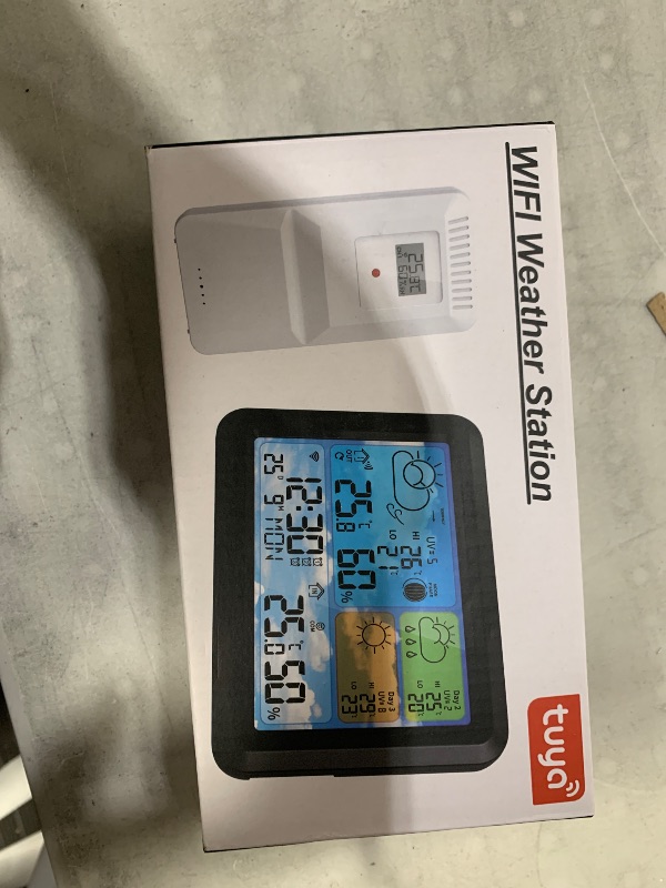 Photo 1 of ?Upgrade WiFi? Weather Stations Wireless Indoor Outdoor Thermometers, with Sensor APP Control, Support 3 Days Weather Forecast/Date/Pressure/Moon Phases/UV Network Time Backlight Digital Alarm Clock