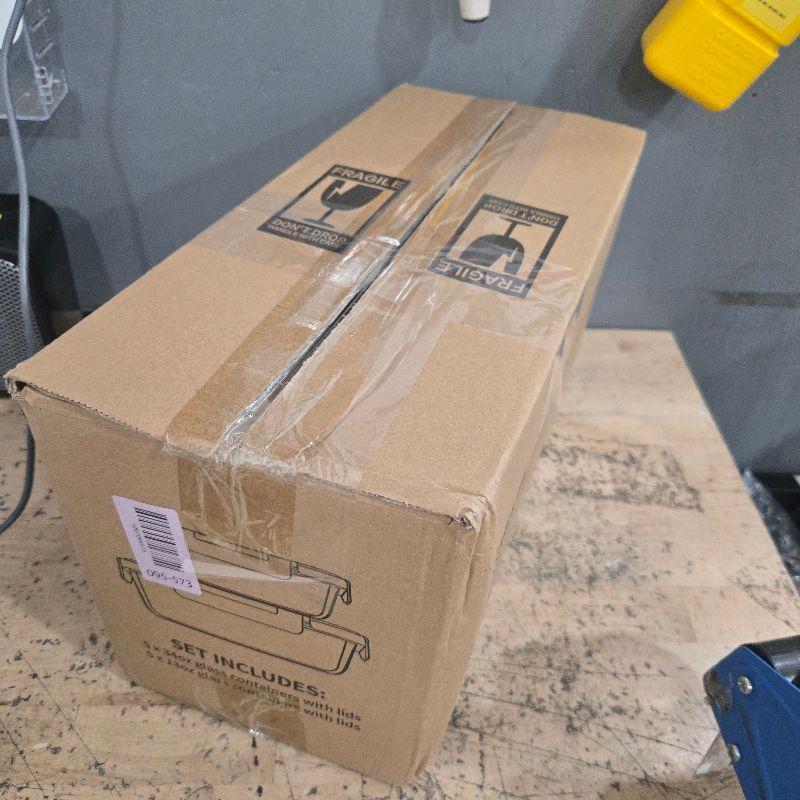 Photo 1 of ** READ NOTES**KOMUEE 10 Pack Glass Food Storage Containers, Meal Prep Containers with Lids, Airtight Glass Lunch Boxes, Freezer, Oven, and Microwave Safe