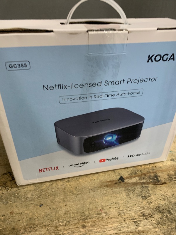 Photo 1 of [Short Throw/Built in Apps] Projector 4K with WiFi and Bluetooth, 2000ANSI TOF Auto Focus Keystone Smart Projector for Dolby Audio Home Theater Movie, Kogata Outdoor Projector Portable Ceiling Gray