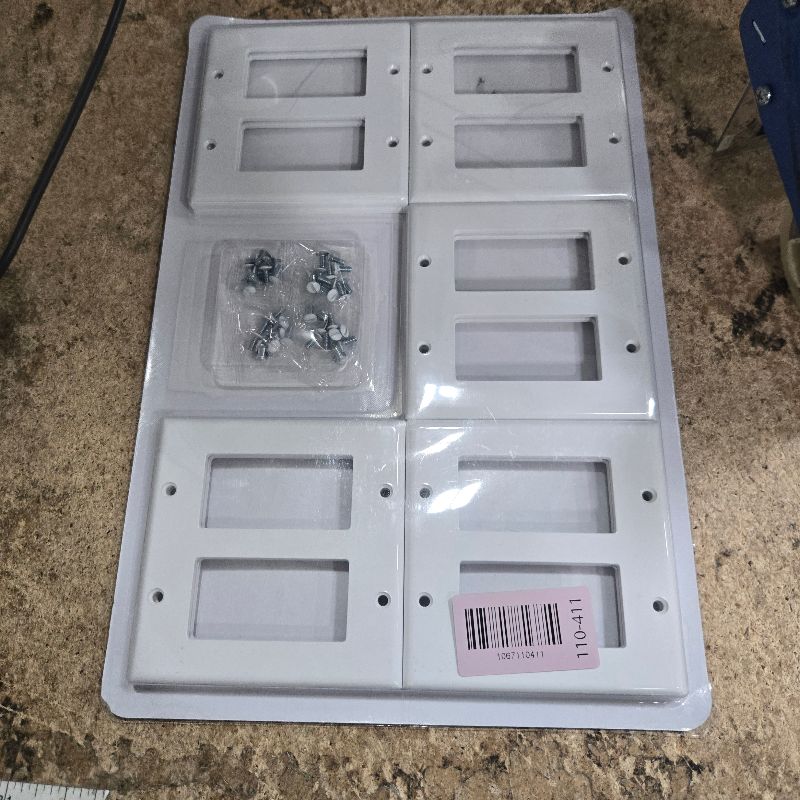 Photo 1 of [10 Pack] BESTTEN Decorator Wall Plate, 2 Gang Standard Size Outlet Cover for GFCI and USB Receptacles, H4.53” x W4.57”, Unbreakable Polycarbonate Material, UL Listed, White